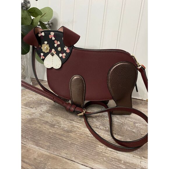 Kate Spade Poppy Dog Floral Crossbody Purse Bag - Picture 1 of 7